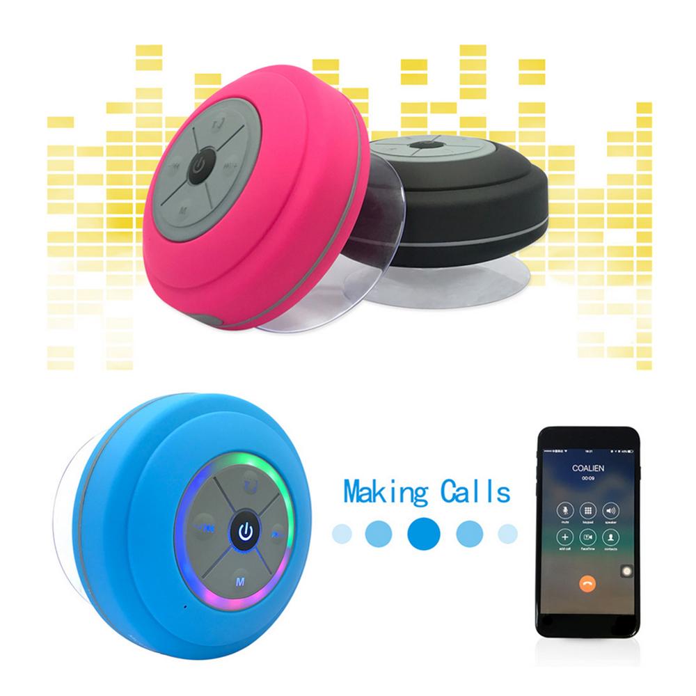Q9 Portable Subwoofer Shower Bluetooth Speaker Hands Free TF Card Waterproof Music Speakers For Car Handsfree Call Suction Mic