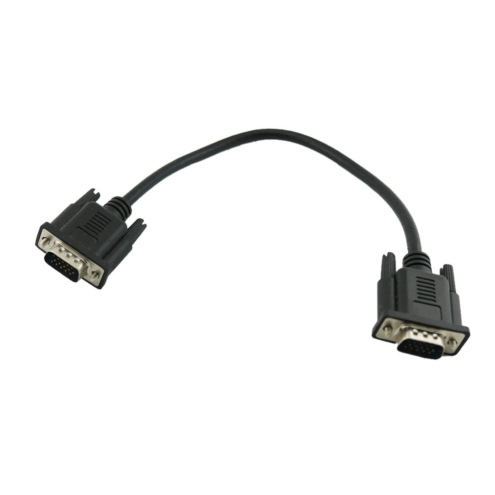HD 15Pin VGA D-Sub DB15 Short Video Cable Cord Male to Male for Monitor 30cm