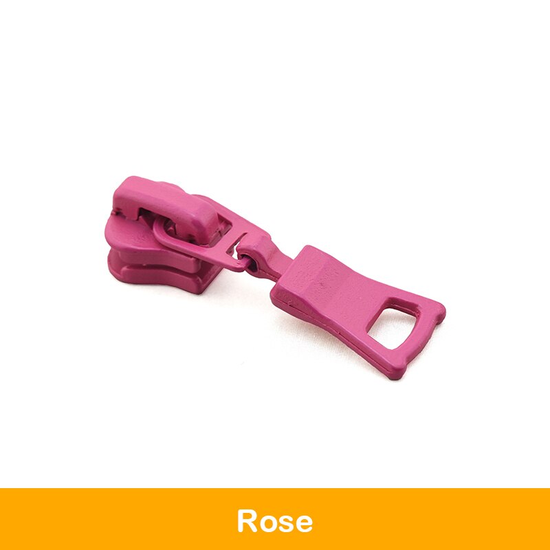 5# 5 stuks kleurrijke ritstrekkers, schuifregelaars voor harsritsen, accessoires voor het naaien: Roos