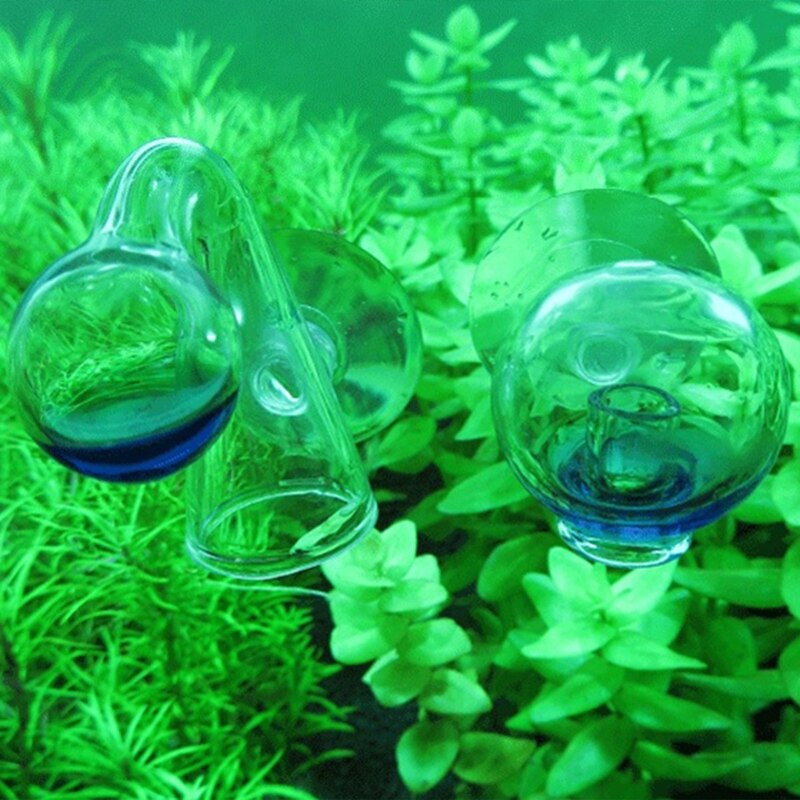 CO2 Glass Checker Aquarium Carbon Dioxide Monitor CO2 Indicator with PH Solution for Planted Fish Tank Aquariums GXMA