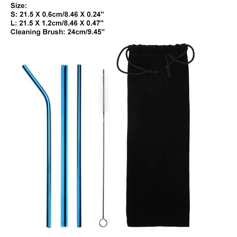 Pailles en métal réutilisables, 1, 4, 6, 8 pièces, en acier inoxydable, avec brosse de nettoyage, accessoires pour tasses et bars: 29