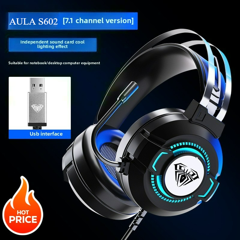 Aula S602 Aula Q9 Rgb Gaming Headset With Mic Wired Gaming Headset AULA  S602 Headphone With Mic – Grandado
