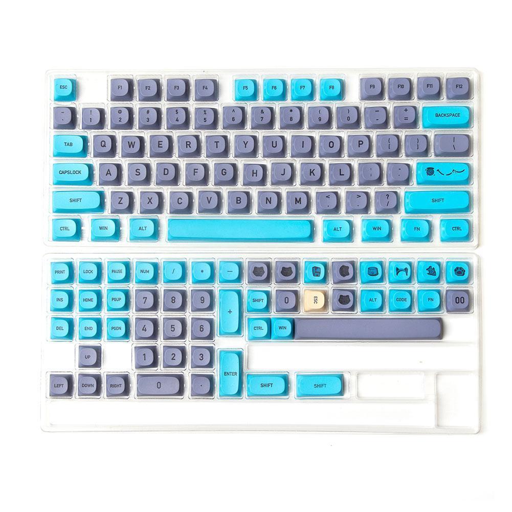 125pcs Keycaps Mechanical Keyboard Keycaps For IKBC GMMK 61/64/84/87/980 MA Profile Keycap Set Dye Subs PBT Key Cap