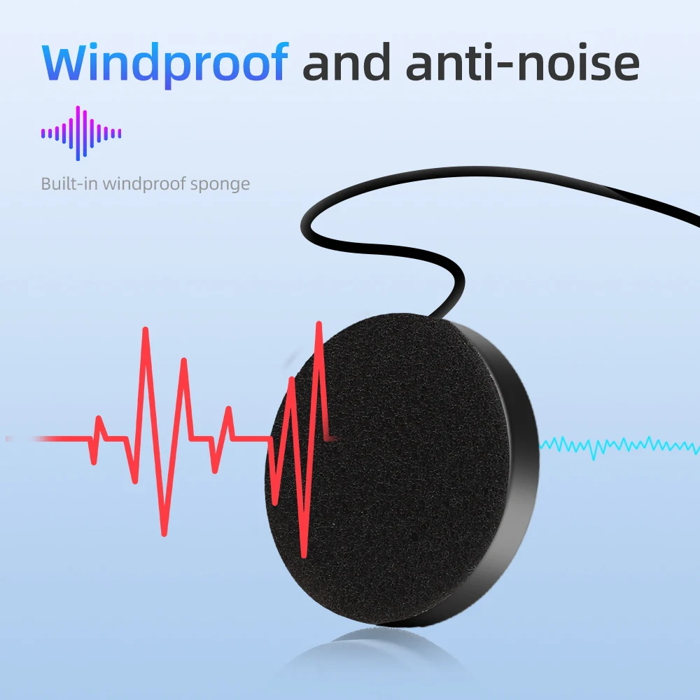 Motorhelm Bluetooth-headset Waterdichte Moto-hoofdtelefoon Draadloze stereoheadset Handsfree bellen met 250mHA