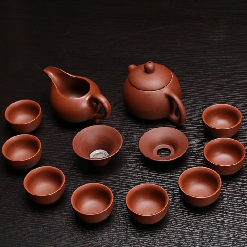 Chinese Dragon Kung Fu Tea Sets,Genuine Yixing Purple Clay Teapot,Zisha Teacups,Pure manual,Tea Service Tea Set: NO 7