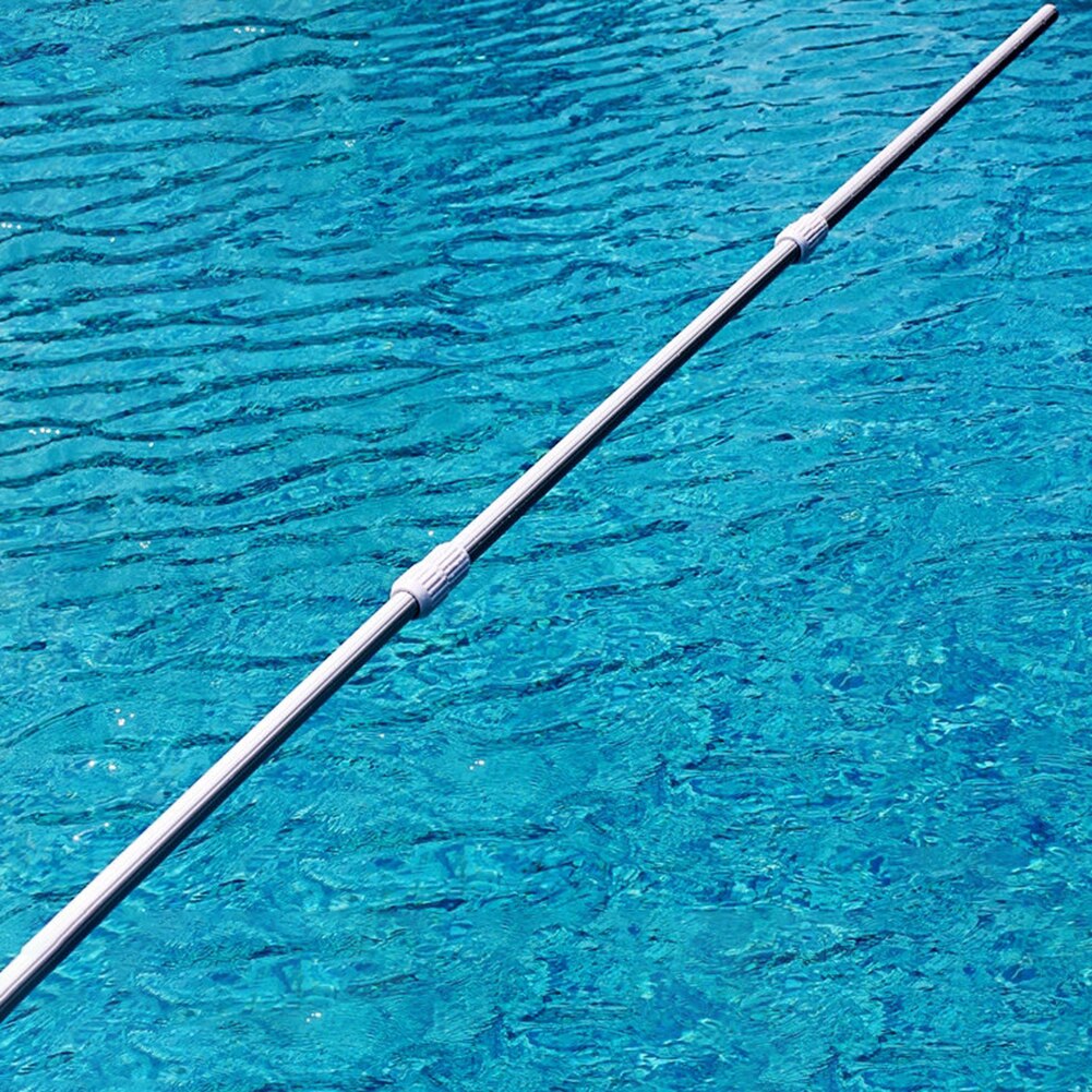 Portable Aluminum Alloy Telescopic Handle Stick for Brushes Salvage Net Swimming Pool Cleaning Tool