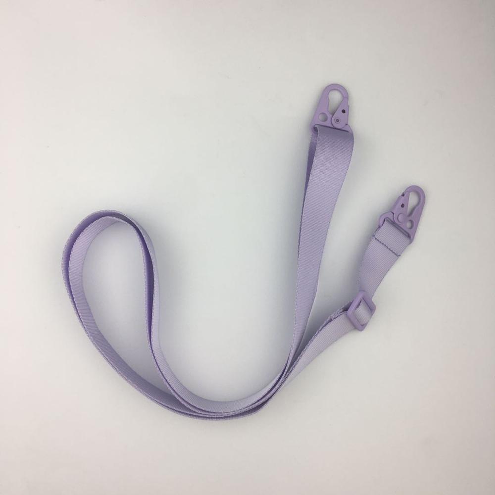 Luxury 160*2.5cm Adjustable Key Hook Lanyard For Mobile Phone Case Neck Strap Belt String Ropes Colorful Nylon Necklace Chain: purple