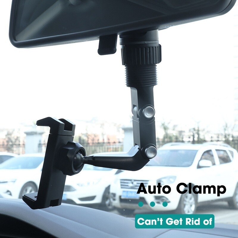 Multifunctional Mobile Phone Hoder Suspension Bracket Addjustable GPS Mount Stand for Car Rearview Mirror Kitchen Bedroom