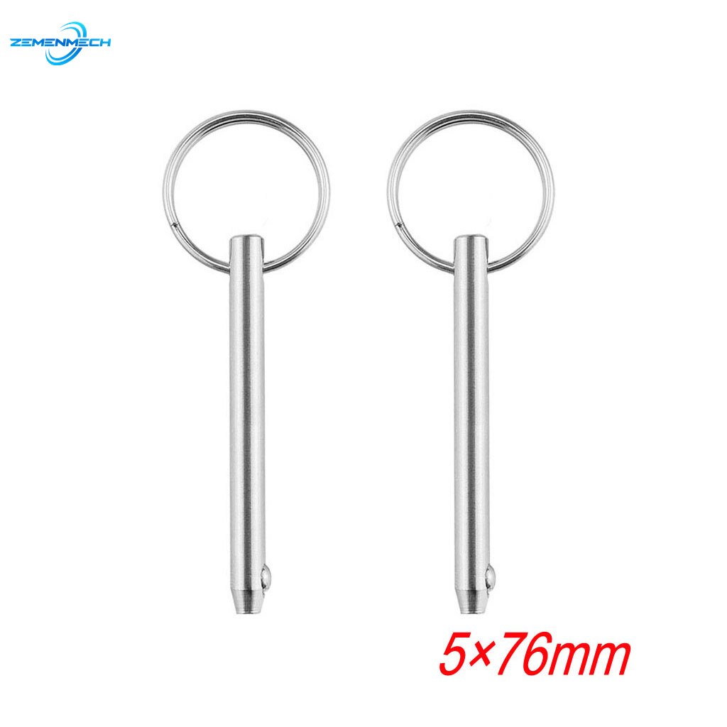 2Pcs Boot Accessoires 5Mm Quick Release Bal Pin Marine Grade 316 Roestvrij Staal Voor Boot Bimini Top Dek scharnier Marine Hardware