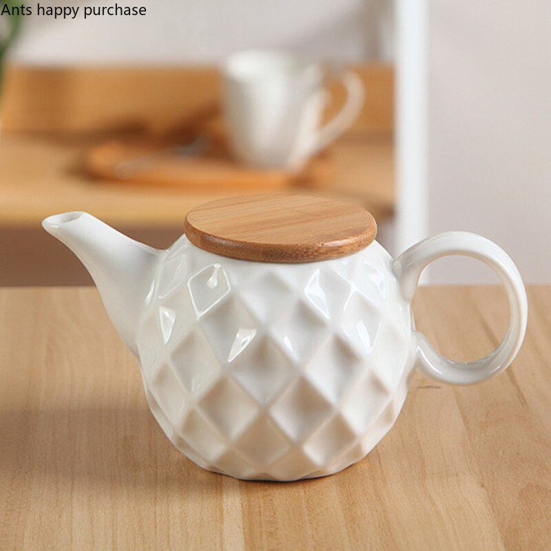 Single Pot Single Tank Ceramic Seasoning Jar Salt Shaker Oiler Kitchen Supplies Chinese Household Seasoning Box with Spoon Lid