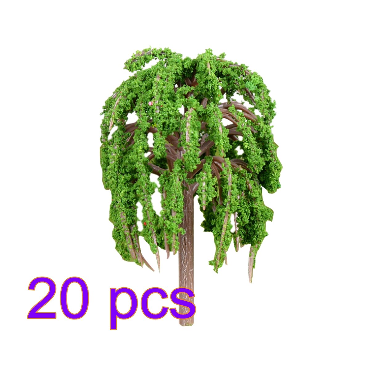 Alberi Modello - 20 Pz - 5.3cm / 6.6cm - Scala HO 1:85 - Paesaggio Diorama: 20 pz 5.3cm