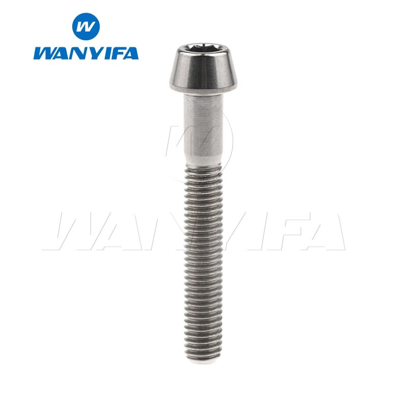 Wanyifa Titanium Ti Bolt Screw Conical Tapered Head Bolt for Bicycle Headset M6 x 20 25 30 35mm: M6x35mm Original
