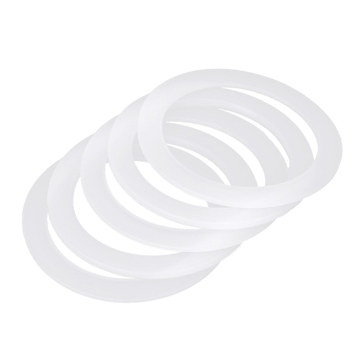 5Pcs Siliconen Afdichting Ringen Zacht Flexibele Vervanging Pakkingen Rubber O Ringen Ringen Met 1/2/3/6/9/12-Cup Moka Express Potten: 50mm