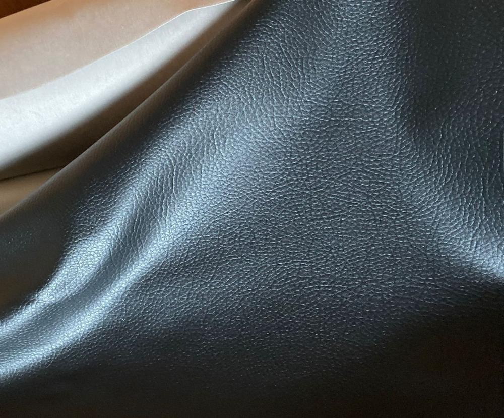 Grand Litchi Grain cuir tissu doux sac canapé tapisserie d'ameublement Faux cuir tissu bricolage manuel dur rouleau chevet PU cuir tissu: Black
