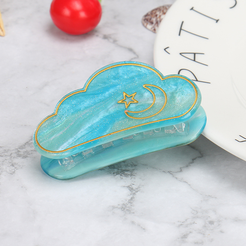 Pince à cheveux nuage de rêve du Ramadan avec tondeuse à cheveux nuage casque acrylique et arrière de la tête tondeuse à cheveux: BLEU CIEL
