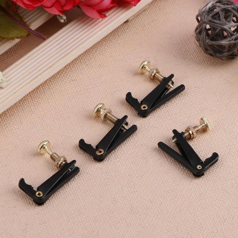 4 stuks 4/4-3/4 Professionele Viool Gebruik Plated Ijzer Viool Fijnstemmers Spinner Richter Snaren Haken voor Viool Musical instrument