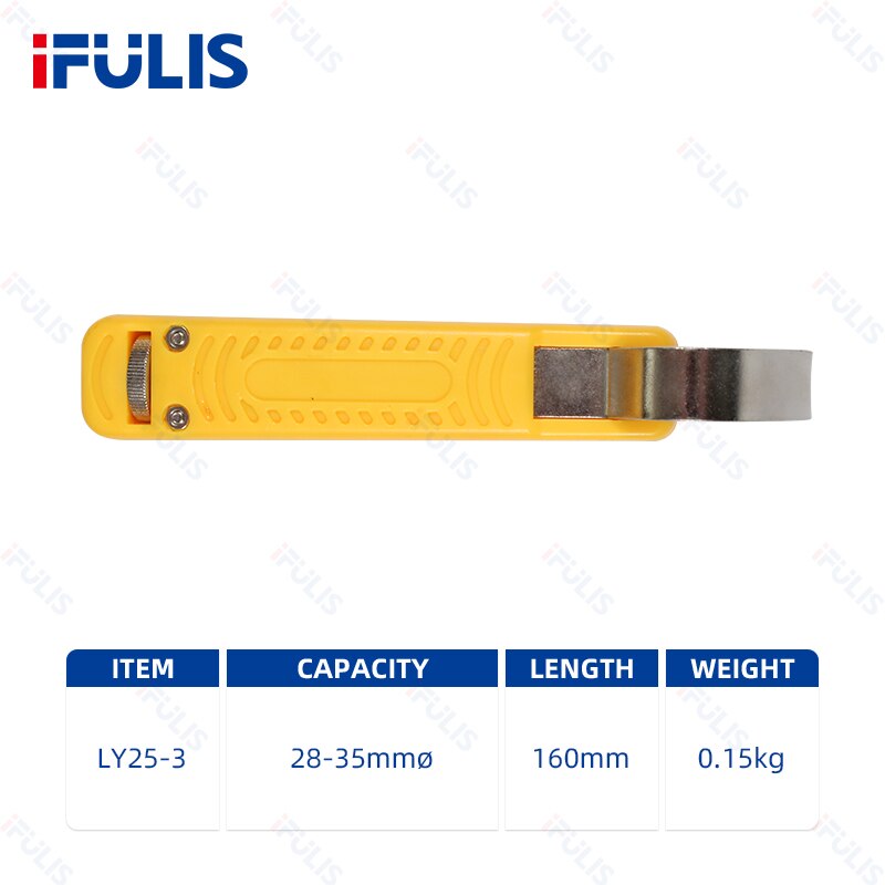 Adjustable Insulation round wire Stripper Rubber Handle Cable Stripper Stripping Wires And Removing Insulation Layer Strip: LY25-3
