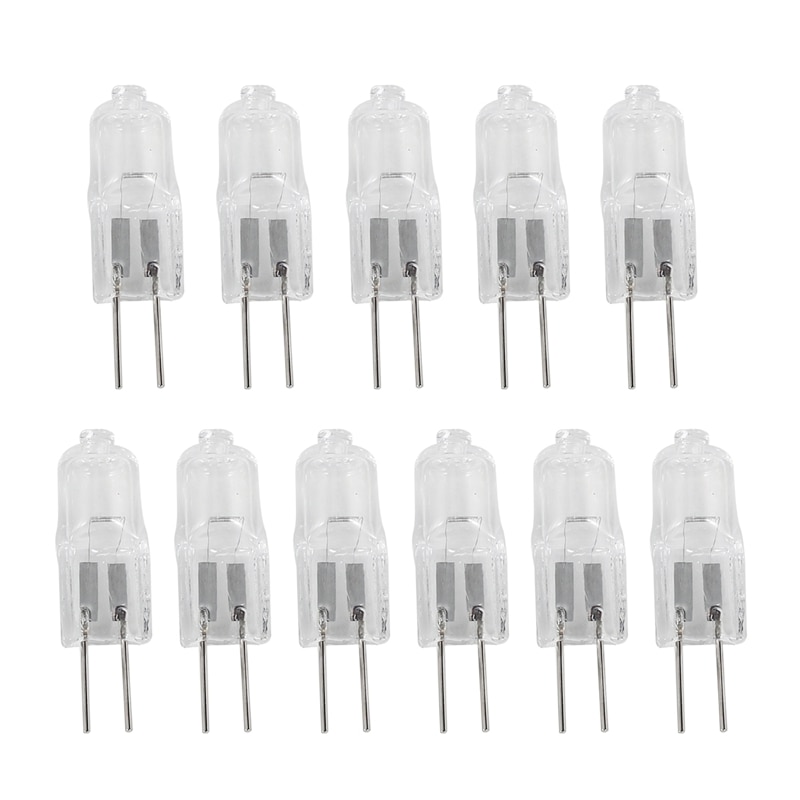 10X G4 Warm White JC Halogen Capsule Bi-Pin Light Bulb Lamp Clear 10 Watt 12v