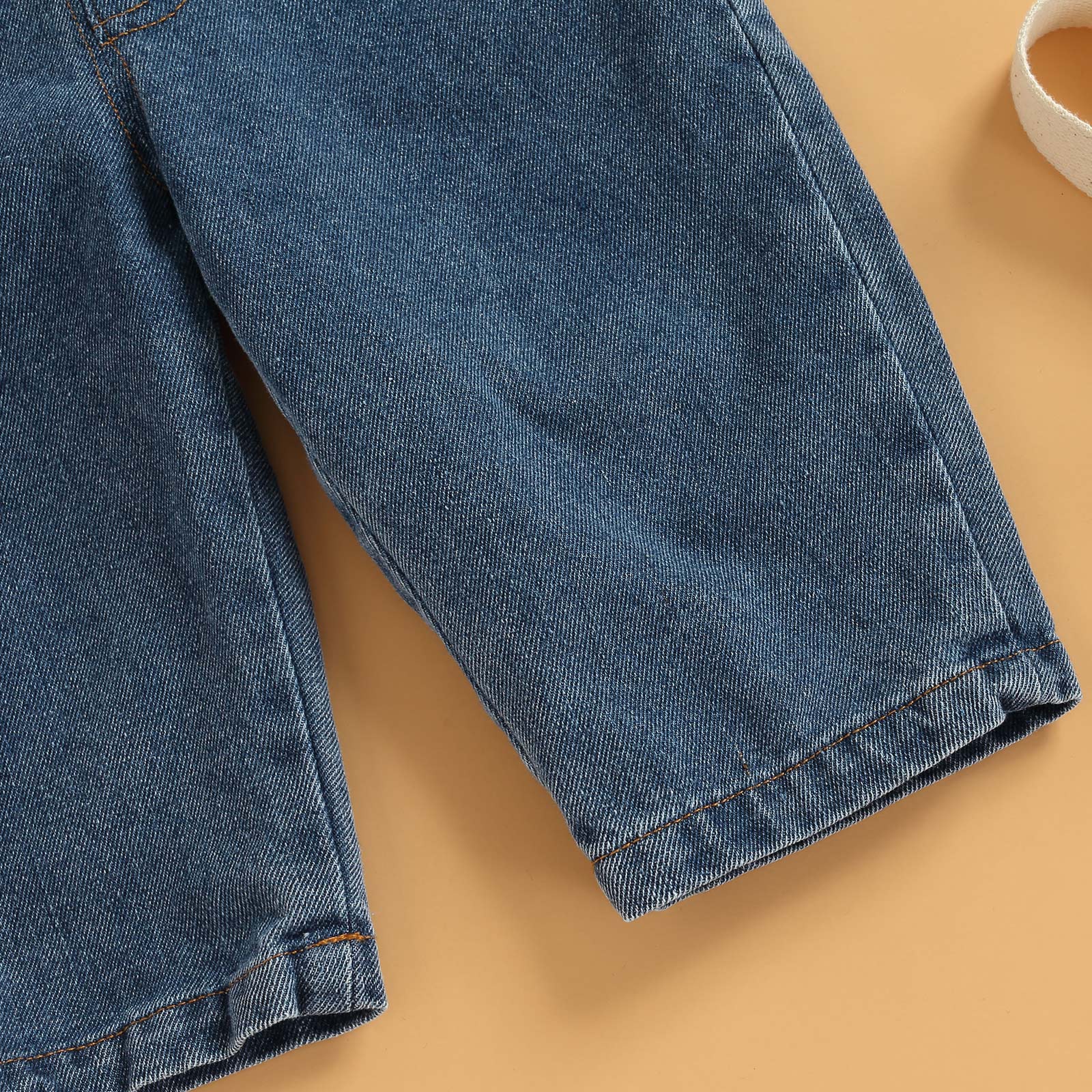 Kids Boys Girls Denim Overalls Toddler Solid Color Straps Bib Jeans Spring Summer Children Stretch Dungaree Clothing