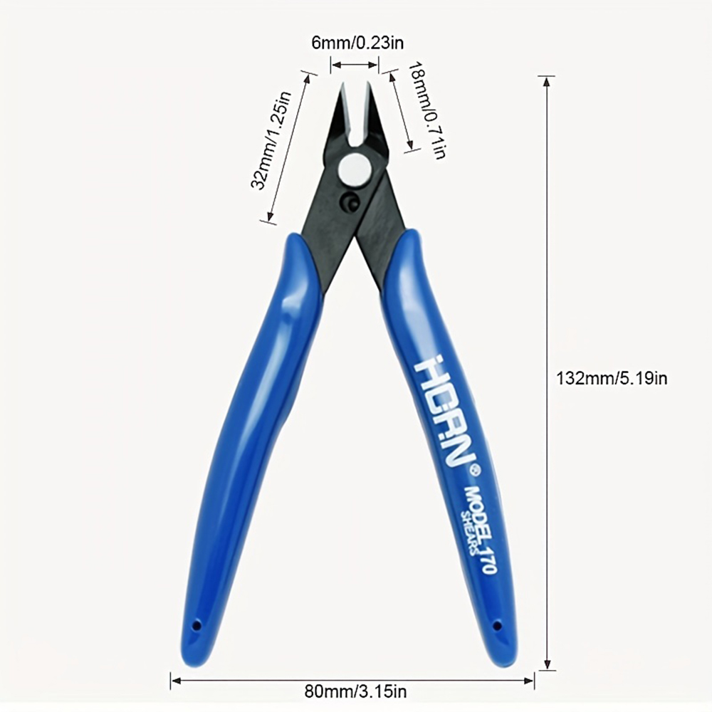 170-draadknipper DIY-trimmer Diagonale zijkniptang Kabeltang Rood Blauw Tang Hand Mini Knipt Flush Nipper Trimmer Handgereedschap