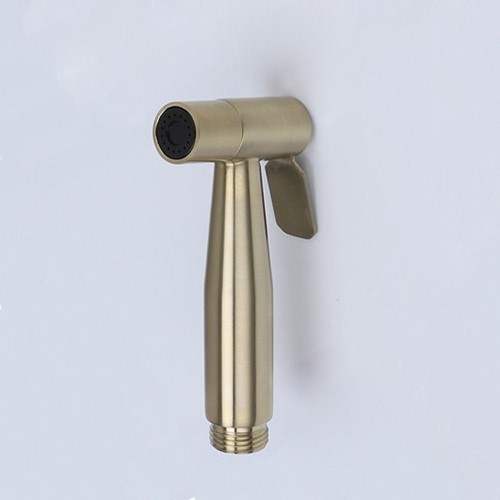 Geborsteld Goud Bidet Kraan Set Badkamer Handdouche Bidet Wc Spuit Hygiënische Douche Bidet Tap Wall Mount Bidet Kraan: Only spray gun