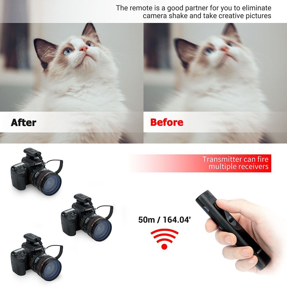 Camera Wireless Remote Control Controller Shutter Release with 4 AAA Batteries for Canon EOS 60Da 60D 450D 400D 350D 1200D 1100D