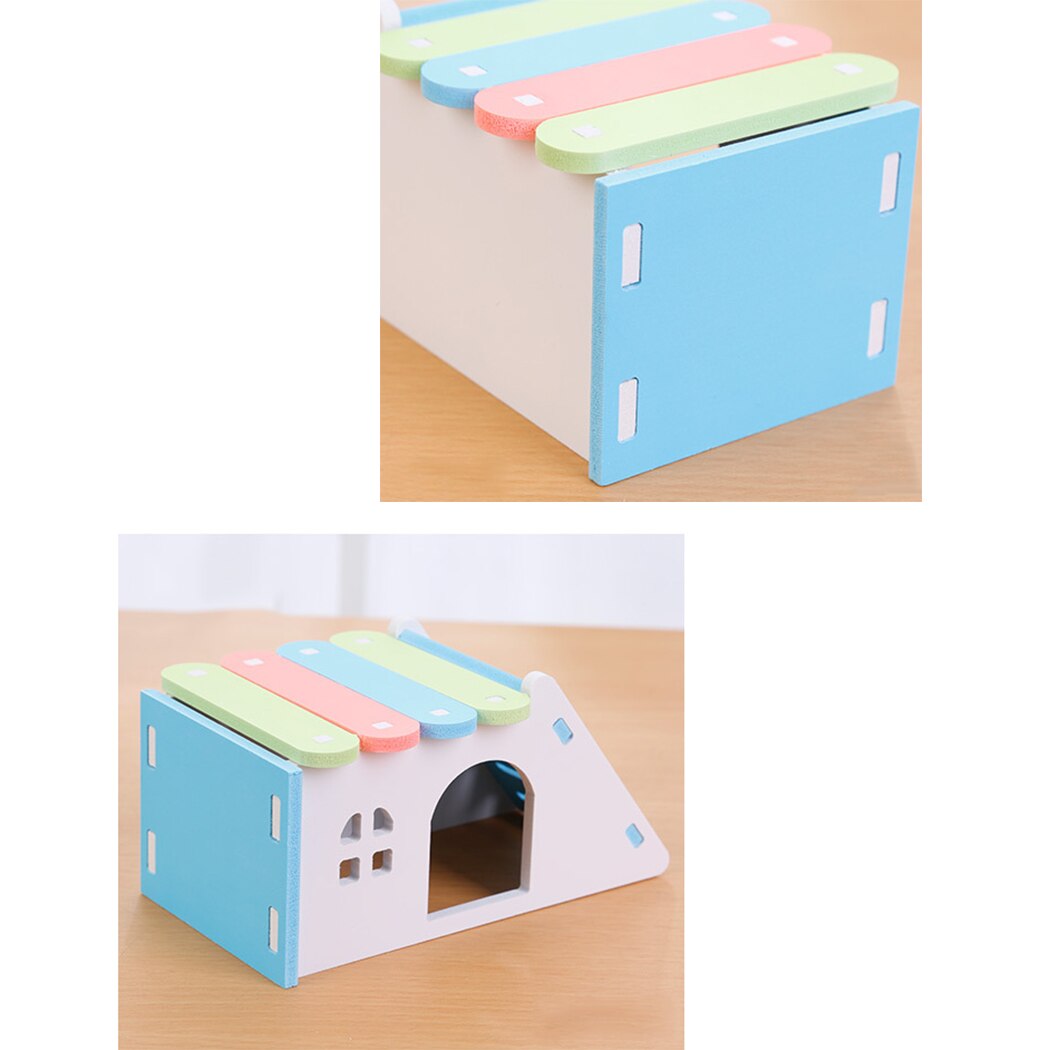 Hamster House DIY Hamster Hideout Hamster House Hideout Exercise Play Toys Cage for Hamster Guinea Pig Mouse Rat Small Animals