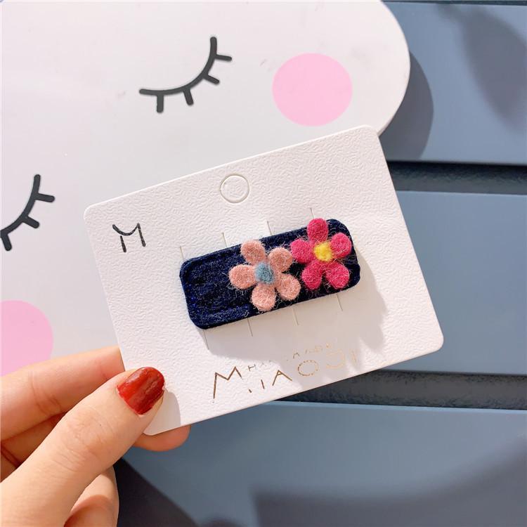Clip de pelo de flores para niña, hechos a mano nuevos, pinza de pelo de princesa encantadora, Clip de pelo colorido, Clip de borde Bb para niña: 5