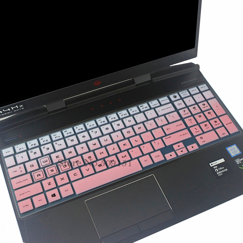 For HP OMEN IV 15-Dc0051Nr DC0008TX 15-DC0007TX 15 DC0006TX 15-dc0xxx Series Gaming Laptops 15 DC 15.6" Keyboard Cover Protector: Gradual pink