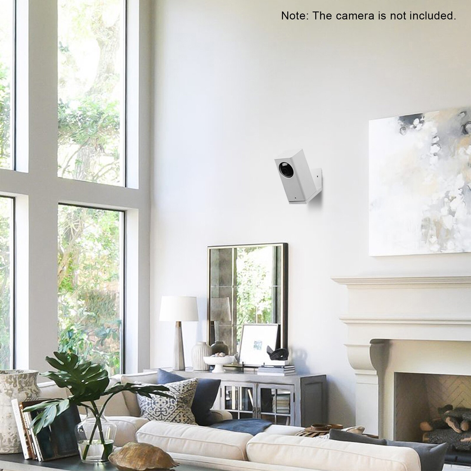 Screwless Tilted Wall Mount Kit Replacement for Wyze Cam Pan Camera Holder Strong Adhesive Mount Full Tilt & Pan Function