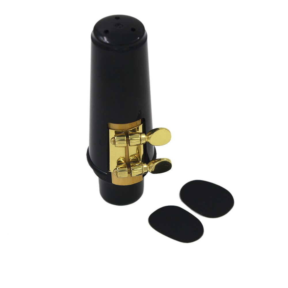 High Plastic Alto Sax Saxophone Mouthpiece Plastic with Cap Metal Buckle Reed Mouthpiece Patches Pads Cushions