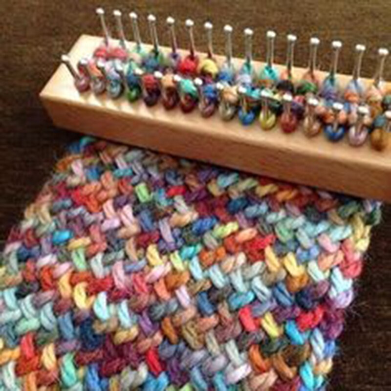32 Pegs Knitting Tool Loom Board Hook Kit Sock Warmer Craft DIY Wristlet Scarf Weaving Tool Easy Use