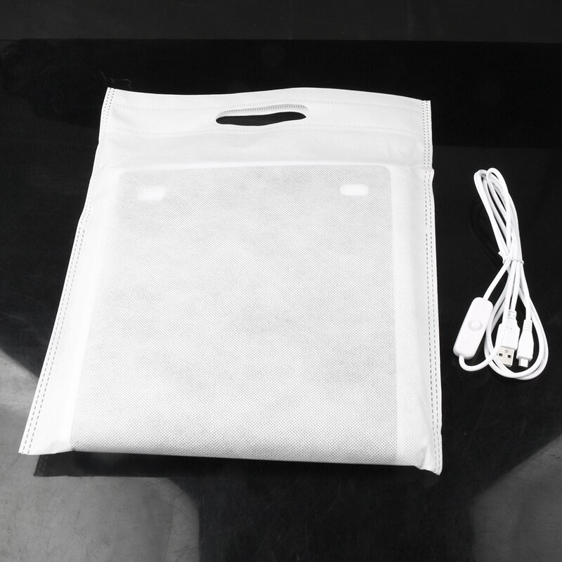 Mini fotostudio box , 8.9 x 9 x 9.5 inch draagbare fotografie lichttent kit, witte opvouwbare softbox met 40 led-lampen