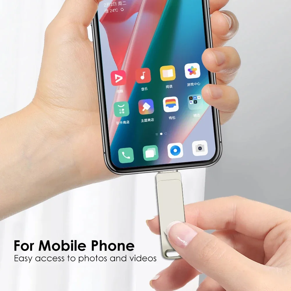 Type-C Usb Flash Drives 3.0 128gb pendrive 64gb флэш-накопител stick Type-c Pen Drive for Phone PC TYPE-C 2 IN 1 Free key Ring