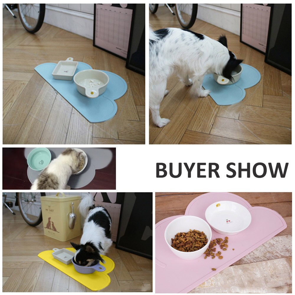 Silikone kæledyr hund placemat vandtæt sky form fodringsmåtte pad til kat let vask skål mad drikkevand kæledyr forsyninger