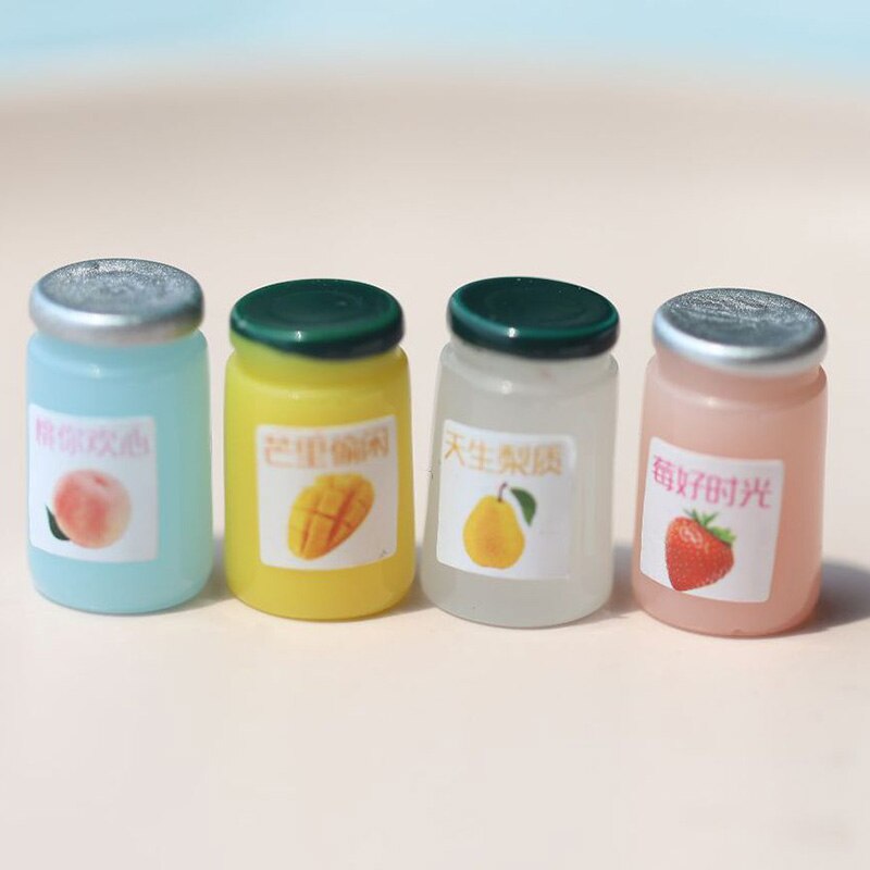 1/6 Scale Dollhouse Miniature Bottle Mini Coke Mineral Water Drink Pretend Play Food for blyth bjd barbies Kitchen Accessories: 4pcs style17