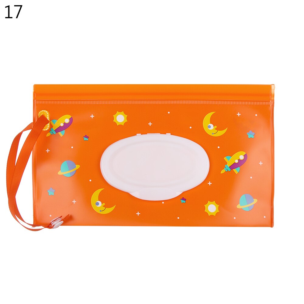 Outdoor Wipes Carrying Case Clutch and Clean Wet Wipes Bag for Stroller Cosmetic Pouch with Easy-Carry Snap-Strap