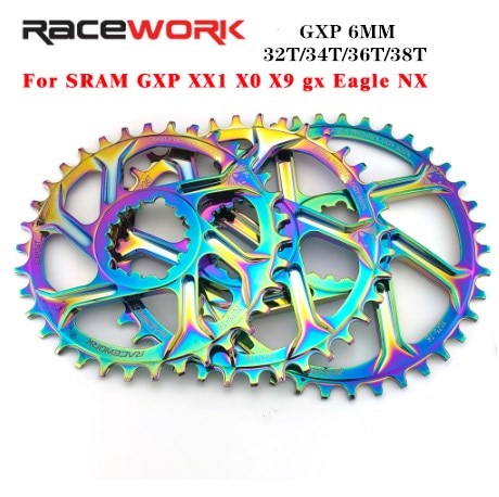 Rueda dentada para cadena de bicicleta de montaña de 6mm GXP, 32/34/36/38T para SRAM GXP GX EAGLE XX1 X9 XO X01, rueda dentada para cadena de bicicleta de montaña
