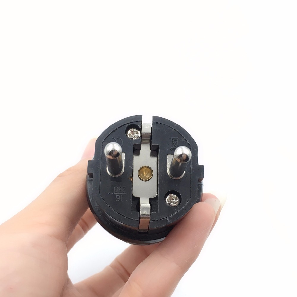 EU European Waterproof IP54 Industrial Electric Power Male Schuko Plug Rewireable Socket Outlet Adaptor Extension Cord Connector
