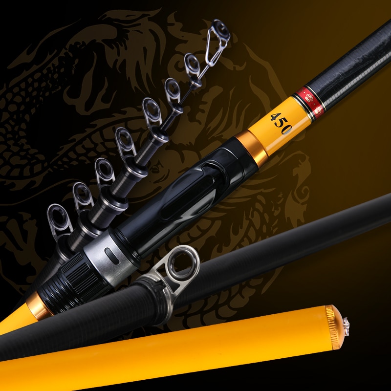 carbon fiber Spinning Fishing Rod 3.6M 4.5M 5.4M 6.3M M Power Telescopic Rock Fishing Pole Carp Feeder Rod Surf