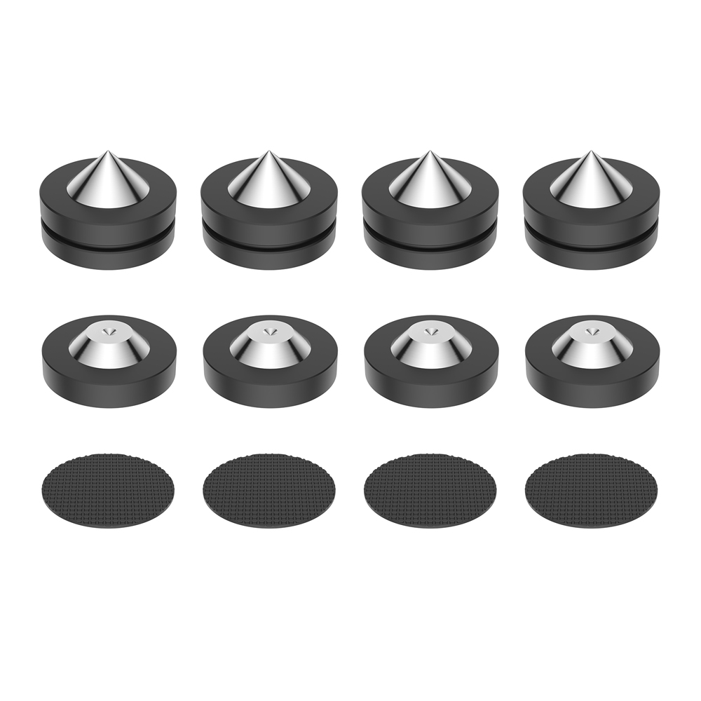 Hi-End 39X39mm 4Pcs Aluminum Speaker Spike Base Pad Isolation Feet for Speaker AMP DAC CD: green