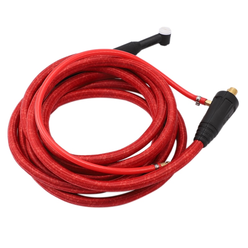 WP9F 4M rouge Super doux tuyau tressé refroidi à l'air complet TIG torche de soudage 35-70 connecteur