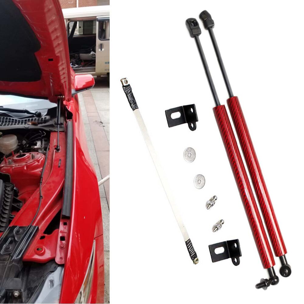 Gas Struts Lift Support Shock Damper for Ford Mustang MK6 Absorber Carbon Fiber Auto Front Bonnet Hood Modify