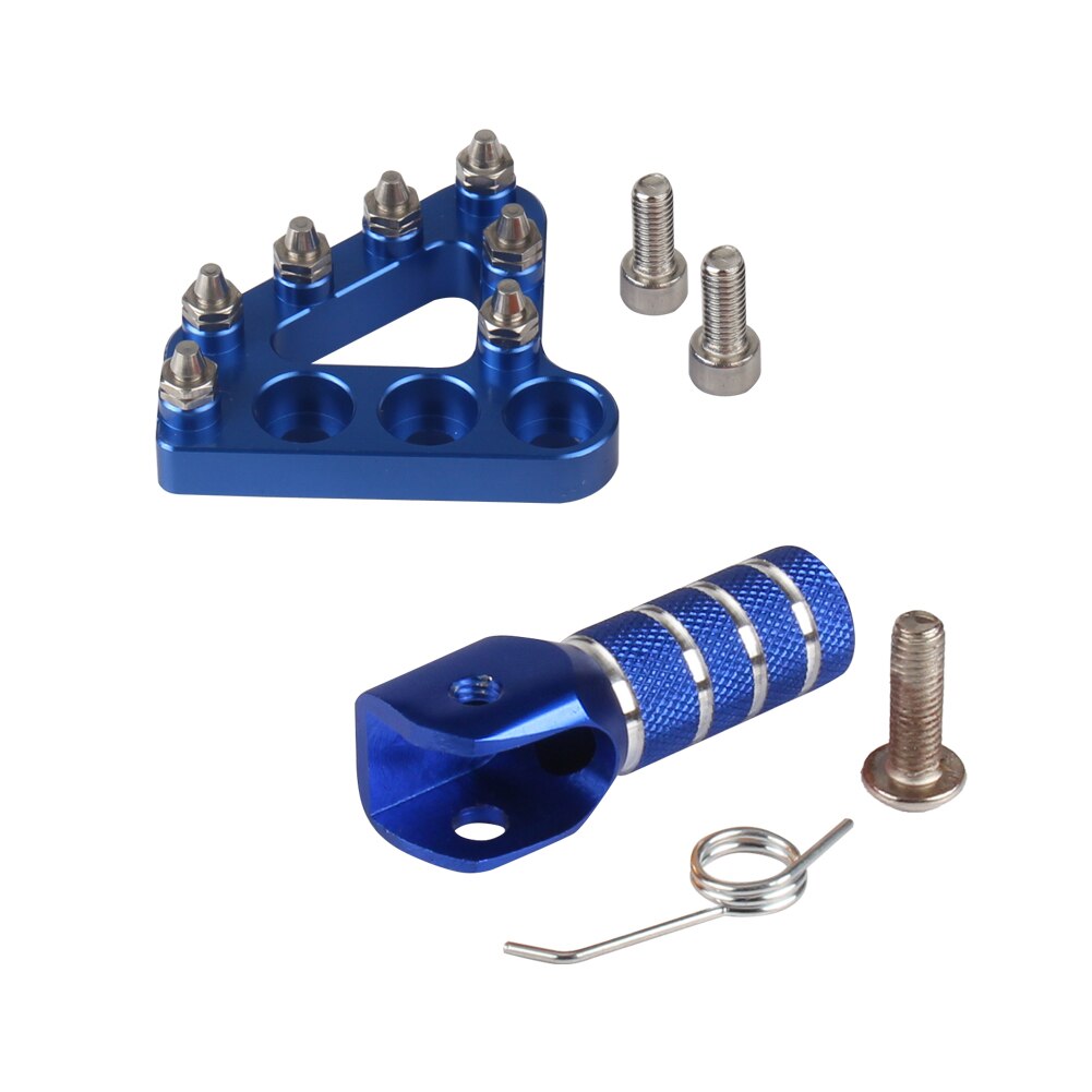 CNC Motorcycle Gear Shift Lever Tips Brake Pedal Step Plate For KTM EXC EXCF XCF SXF XCW SX XC 125-530 2004 Dirt Pit Bike: Blue