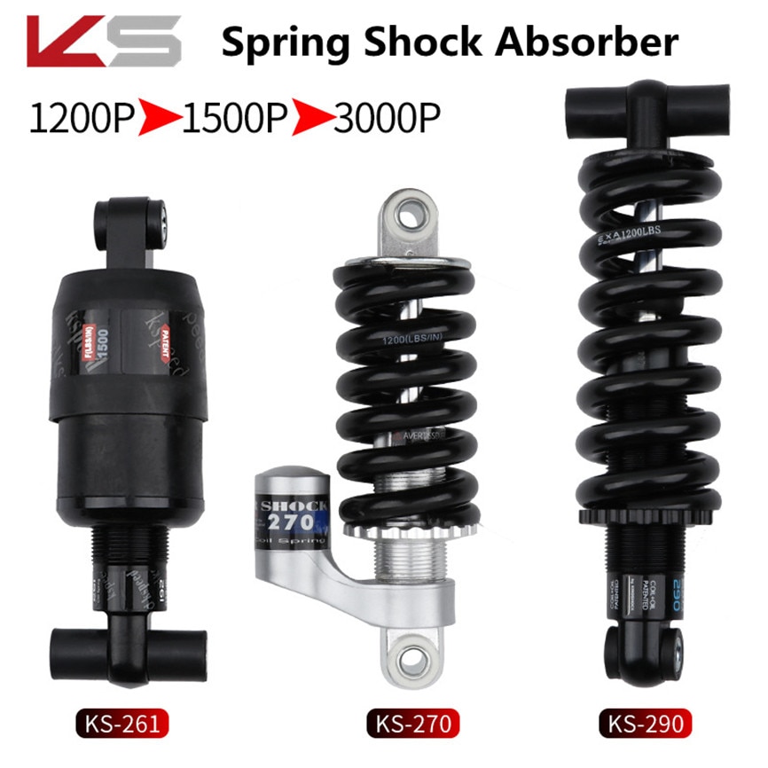 Kindshock KS Shock Absorber Suspension Mountain Folding Electric Bike Scooter Bicycle Spring Rear Shocks 1200 3000 Pounds