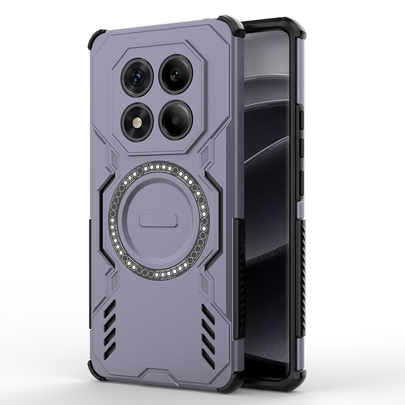 Magnetisk pansercover til redmi note 14 pro plus 14 4g 5g globalt cover stærk magnet magnetsikker anti-fald varmeafledningsskal: Blå / Redmi note 14 pro 4g ( global)