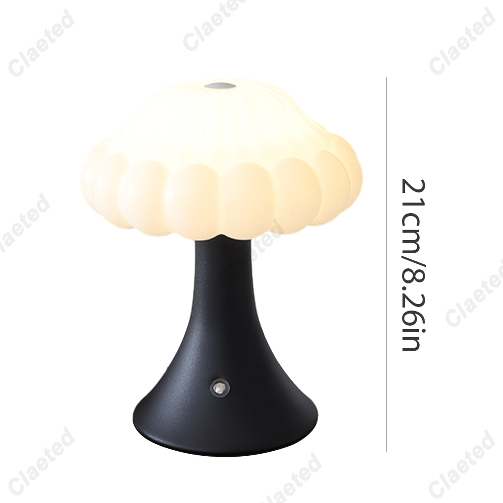 LED Pilz Nachtlicht Aufladen berühren-Schalter Nachttisch Lampe Schlafzimmer Kinderzimmer Schlaf Nacht lampe Raum dekoration: Gold