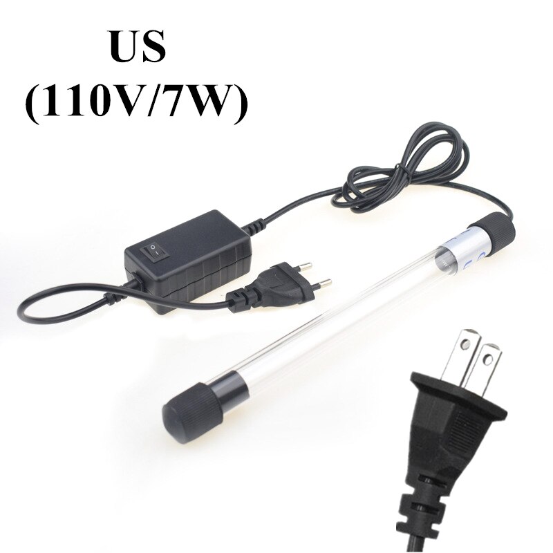 UV Germicidal Lamp Fish Tank Germicidal Lamp Sterilization Lamp Uv Ultraviolet Disinfection Lamp Algae Removal Disinfection Lamp: US 7W