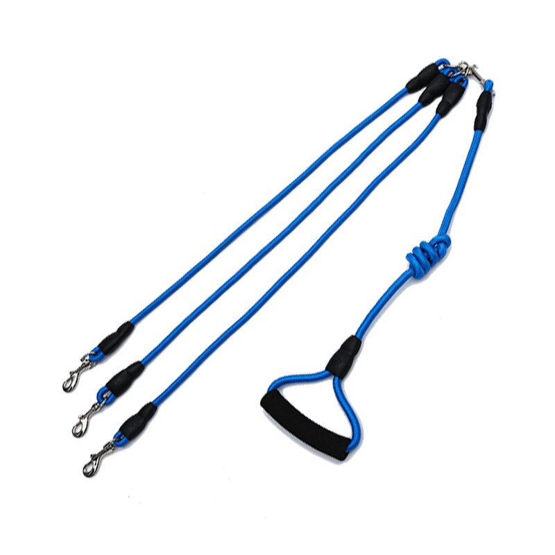 Regenbogen Hunde Leine 3 in 1 Nylon mit gepolstert Griff 360 ° schwenken Keine Verwicklung für gehen und Ausbildung leinen Für Große Hund: Blau / L
