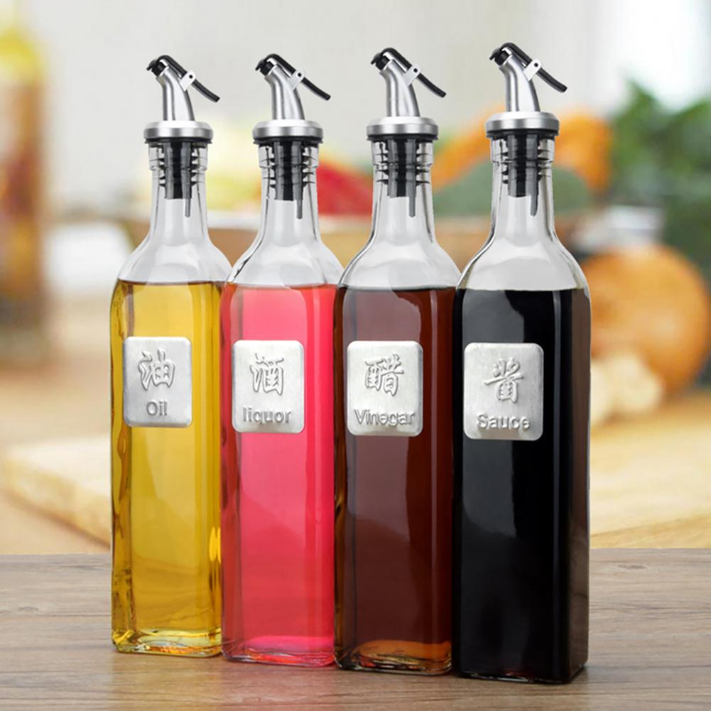 Oil Bottle Pourer Durable Leak-proof Flip Top Olive Oil Dispenser Kitchen Tools Gadget Bar Accessories